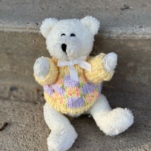 Hug Fun Vintage 1998 Bear‎ w Knitted Sweater